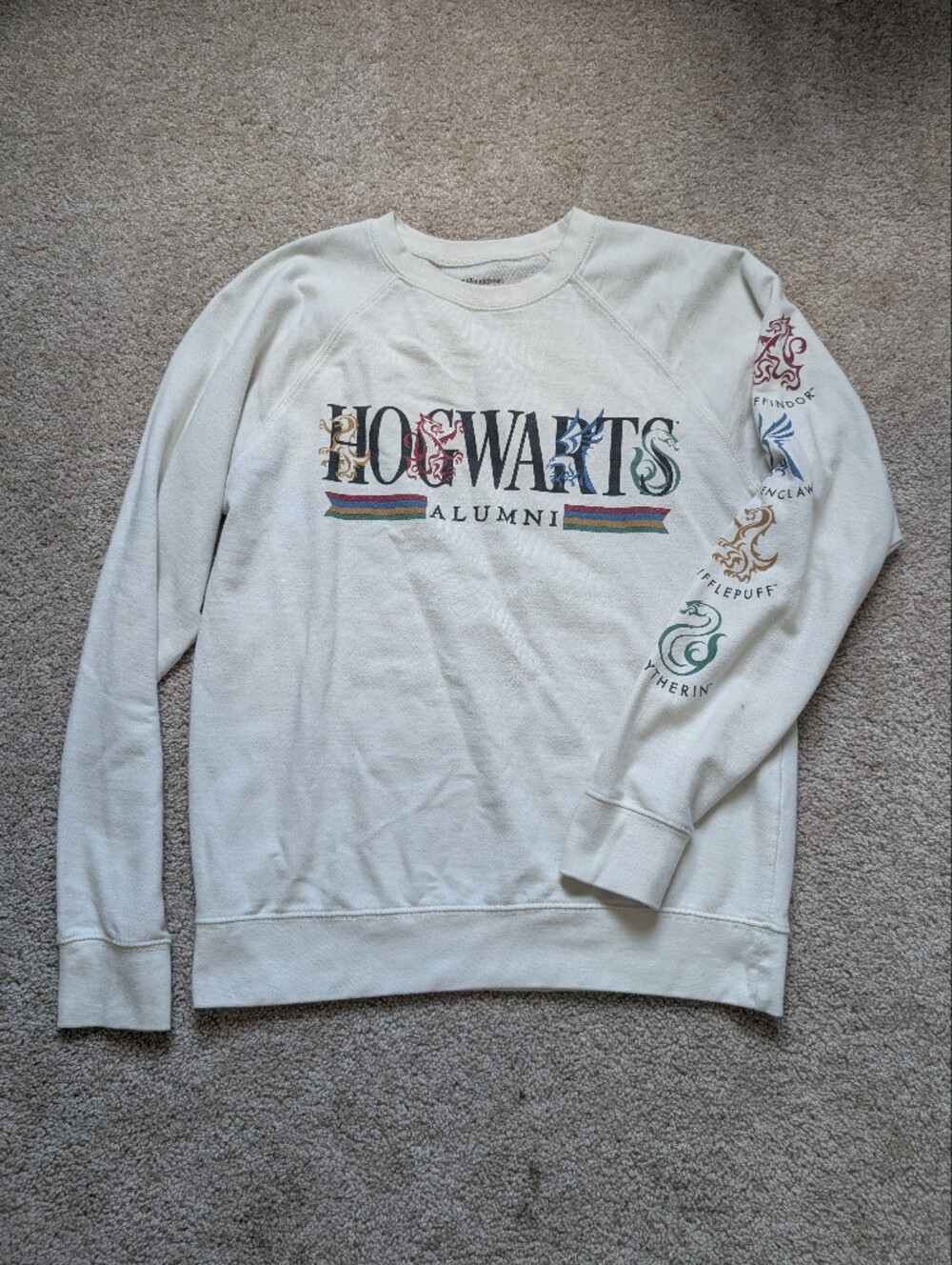 Cream Hogwarts Alumni Crewneck Sweater